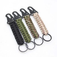 QXMOVING Paracord Survie Porte-clés Fort Portable Nylon Porte-clés Mousqueton Aigle Clip Boucle Sac Spécial Pièces Accessoires