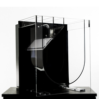 Büro desktop wasser marine filter led-beleuchtung chiller aquarium produkte acryl zylinder quallen tank @