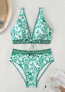 Conjunto de Bikini Estampado Nuevo 2026, Sexy, de Dos Piezas, Traje de Baño Dividido para Mujer, a la Moda, para Vacaciones de Verano - Product Image 3