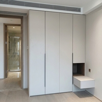 Armoire de chambre et de salon modulaire sur mesure avec éclairage LED, grande capacité, écologique, durable, en bois MDF, design moderne
