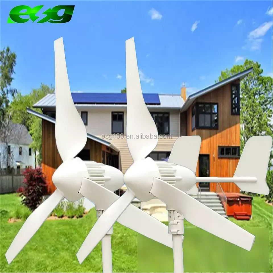 ESG-Molino de viento de alta calidad, 400w600w, 700w, 12v, 24v, turbina de viento de eje Horizontal, 3 cuchillas, generador de energía eólica de Camping