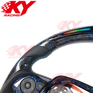 Volante Deportivo de Fibra de Carbono Forjado con LED Personalizado para Toyota Camry SE XSE TRD Corolla LE RAV4 Supra 86 2012-2024 - Product Image 3