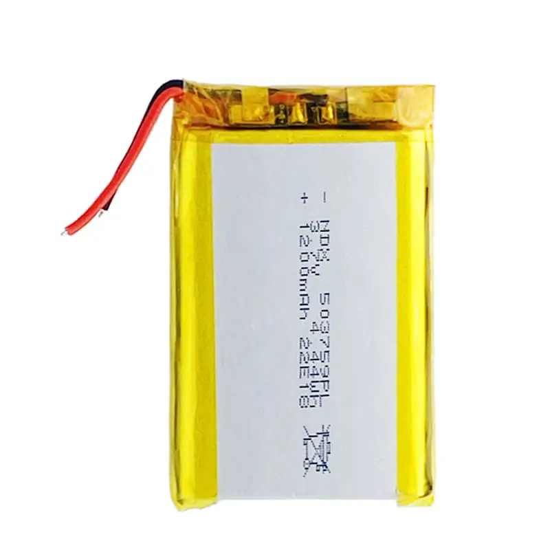 薄いリチウムイオンポリマーバッテリー電気レコーダー電子辞書503759 3.7v 1200mahリポリチウムポリマーバッテリー