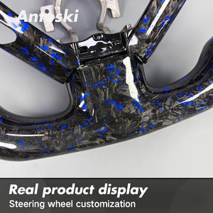 <span class=keywords><strong>Volant</strong></span> de direction en fibre de carbone forgée bleu véritable personnalisé avec affichage LED intelligent, style sport pour Infiniti G37 <span class=keywords><strong>G25</strong></span> G35 QX50 QX60 QX70 - Product Image 5