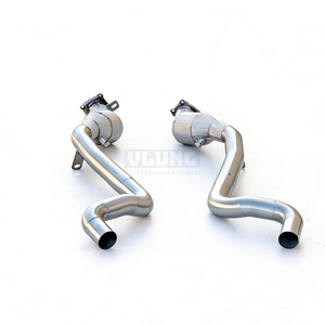 ท่อไอเสียสแตนเลสแบบ High Flow Thermal Insulation Downspout สำหรับ Porsche Panamera 970 3.6L ปี 2009-2013 สำหรับการปรับแต่งรถแข่ง - Product Image 2