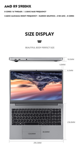 AMD Ryzen 9 4900H 16GB DDR5 512GB SSD 15.6 inch FHD 144Hz kim loại máy tính xách tay win11 Pro cho chơi game kinh doanh - Product Image 3