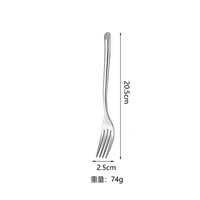 Ensemble de couverts modernes en acier inoxydable 304 avec manche incliné, couverts robustes polis miroir pour restaurant et hôtel