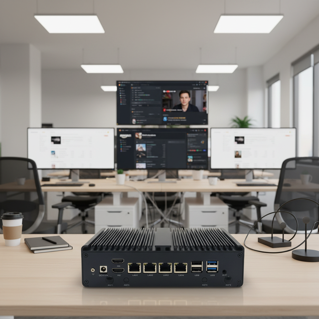 4 LAN Soft Route PC Intel I5 4th/5th DDR3L Gigabit Soft Router for Home, Office and Enterprise Network Server Applications