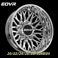 Jantes forgées EVOR OEM 6 8 10 trous 8x200 8x225 noires tout-terrain pour Chevrolet Ram Ford F350, 22/24/26/28/30 pouces, double roue