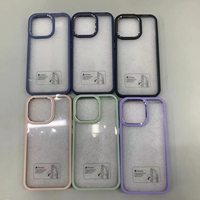 Coque de téléphone en acrylique DUYIO pour 15/14/13/12/11 Pro Max Chargement sans fil Galvanoplastie Design transparent Style d'affaires