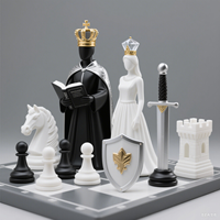 Pièce d'échecs internationale personnalisée OEM Votre conception Figure King Queen Silicone ABS FRP Bois Métal Jouet spécial