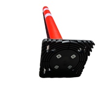 Delineador Tubular Flexible Roadsafe, Altura Personalizable / Base Flexible de PE+PP de 1.1 kg, Poste de Advertencia Vial para Tráfico