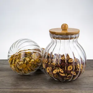 Sells Like Hot Cakes High Borosilicate Jars Glass Jars With Lids Pumpkin Grain Food Jar