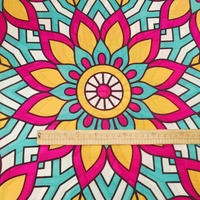 Véritable Grand Super Nouveau Modèle Tissu Africain Imprimé Cire Polyester Coton Voile Mixte Grandes Fleurs Tissu Designer pour Robe