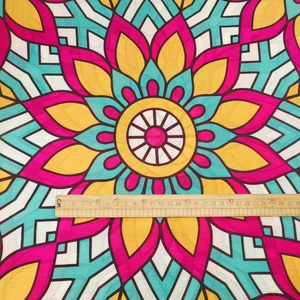 Véritable Grand Super Nouveau Modèle Tissu Africain Imprimé Cire Polyester Coton Voile Mixte Grandes Fleurs Tissu Designer pour Robe - Product Image 4