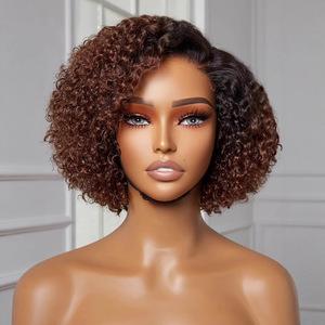 Perruques à dentelle frontale HD Bob tendance les plus vendues, fibre haute température, douce, naturelle, moelleuse, lisse, brésiliennes, vietnamiennes, 10 pouces - Product Image 1