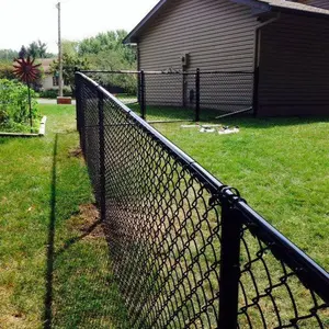 Wholesale Used 9 10 Gauge Diamond Metal Wire Mesh Fence 5ft 6ft 7ft 8ft 10ft Black Coated Galvanized Chain Link Fence