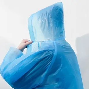 Capa de chuva descartável de plástico novo design, capa de chuva para acampamento