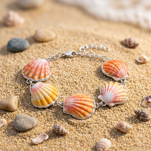 Exclusive Sea Shell 925 Sterling Silver Natural Gemstone Cute Bracelet for Party Wedding & Gift Statement Jewelry - Product Image 2