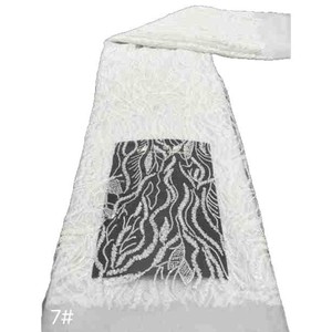 Nastro in Pizzo Europeo Americano Africano, Tessuto a Maglia con Perline e Ricami, Broccato 100% Seta per Accessori - Product Image 5