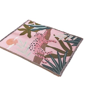 Cross-Border Léopard Tapisserie Jeter Couverture Tricoté En Plein Air Camping Art Suspendu <span class=keywords><strong>Peinture</strong></span> pour <span class=keywords><strong>Amazon</strong></span> Cadeau Couverture - Product Image 1