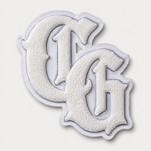 Patch en chenille tissé écologique grand format, motif lettres colorées, thermocollant, personnalisé - Product Image 1