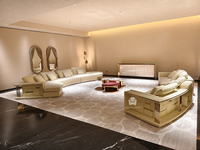 Ensemble de canapés modulaires en bois de style moderne italien de luxe pour le salon