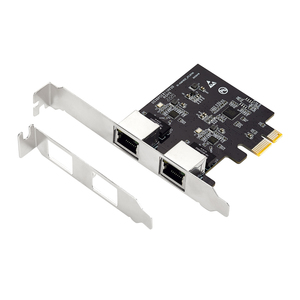 High Quality PC 10/100/1000 Mbps Realtek PCIe 1x to 2 Port Gigabit Wired Network Card for Server/Desktop <b>LAN</b> <b>Adapter</b> in Stock Gi - Product Image 1