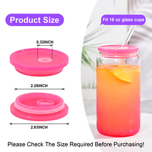 Đá có nắp đậy cho 16oz ly thủy tinh có thể Tumbler Mugs màu thay thế nắp nhựa lấp lánh Bìa Bling Rhinestone Top Nắp - Product Image 2