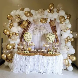 Witte Latex Ballon Ketting Verjaardag Huwelijksfeest Bruiloft Decoratie Ballonset