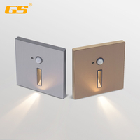 Applique murale Led encastrée détecteur de mouvement hôtel escalier intérieur Ac85-265v chambre couloir applique murale 3000k mur coin marches lumière