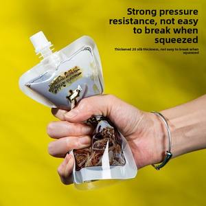 Alta Barreira PE Plastic Jam Liquid Spout Pouch Bags Suco De Frutas Personalizado Bebidas De Ervas Chinesas Embalagem Bebida De Geléia De Leite - Product Image 5