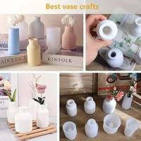 Moules en silicone de qualité alimentaire pour la fabrication artisanale de décorations en plâtre, comprenant un vase et un plateau - Écologiques et faciles à nettoyer