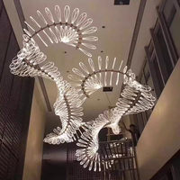 Lustre libellule de grande taille pour hall d'hôtel et bâtiments commerciaux