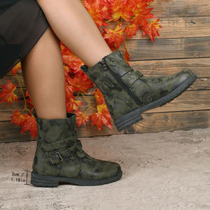 <span class=keywords><strong>Botas</strong></span> de Mujer Nuevas de Otoño, Talla Grande, con Cremallera Lateral, <span class=keywords><strong>Botas</strong></span> Cortas con Tacón Grueso, Estilo Británico - Product Image 2