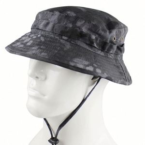 Chapeau Bob Personnalisé à Bord Étroit Camouflage Noir, Protection Solaire, Idéal pour l'Été, le Ski, les Fêtes, le Quotidien, le Safari et la Pêche - Vente en Gros Usine - Product Image 4