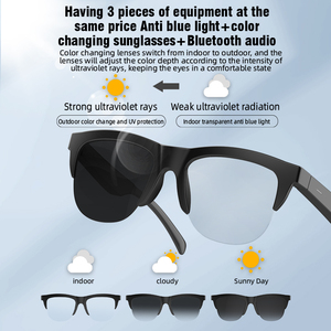 Gafas Inteligentes Inalámbricas F02 con Conducción Aérea, Resistentes al Agua, Indicador LED de Batería, Cómodas, Tipo Gafas de Sol - Product Image 5