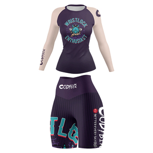 Женские компрессионные леггинсы оптом, на заказ, для единоборств (рашгард, BJJ), униформа для единоборств, защита от УФ-излучения UPF50, спандекс/нейлон - Product Image 5