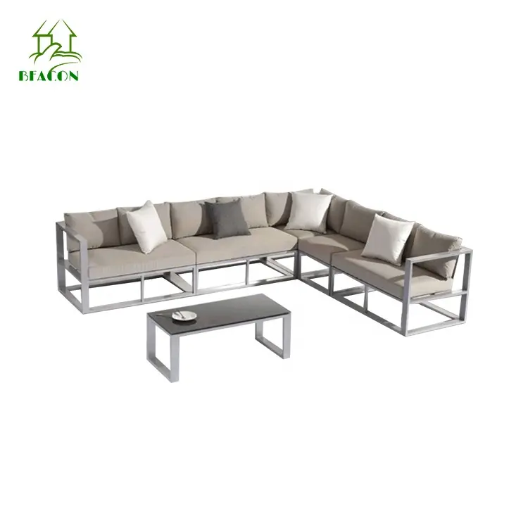 Aluminum frame rust resistant high quality waterproof outside patio lounge furniture outdoor garden sofa sets