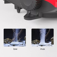 Pompe à oxygène en métal réglable ultra-silencieuse pour petit aquarium domestique et aquarium Aérateur de pisciculture à sortie d'air haute puissance