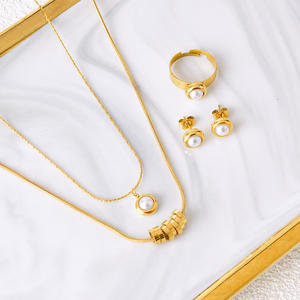 Juego de Joyería para Mujer de Alta Gama, Estilo Ligero y Lujoso, Versátil, con Anillo de Perlas para Bodas y Fiestas, Venta al por Mayor de Fábrica - Product Image 6