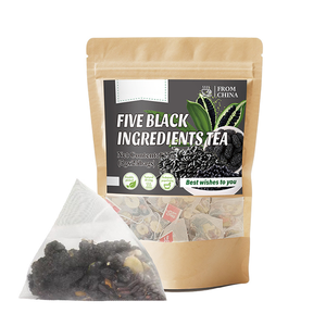 ชาห้าสมุนไพร<span class=keywords><strong>ดำ</strong></span> OEM 125 กรัม ชาสมุนไพรบำรุงสุขภาพจากธรรมชาติ  ไม่มีคาเฟอีน ชาเพื่อสุขภาพประจำวันสำหรับชายและหญิง - Product Image 1