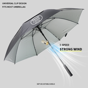Paraguas de Golf Portátil con Apertura Automática, Resistente al Viento, Ventilador de Refrigeración Todo en Uno, Recargable, Cinco Velocidades Ajustables, Mini Enfriador - Product Image 1
