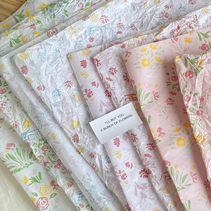 Papel de pera de nieve, papel suave para niñas, papel con diseño de flores pequeñas y frescas, papel de forro para ramos de flores, papel de fondo para cajas de regalo, papel de relleno. - Product Image 2