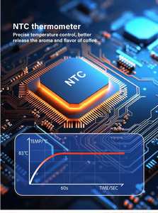 เครื่องทำกาแฟเอสเปรสโซขนาด20บาร์เครื่องทำฟองนมควบคุมหน้าจอสัมผัสปรับอัตราไอน้ำทำความสะอาดตัวเองได้ - Product Image 6