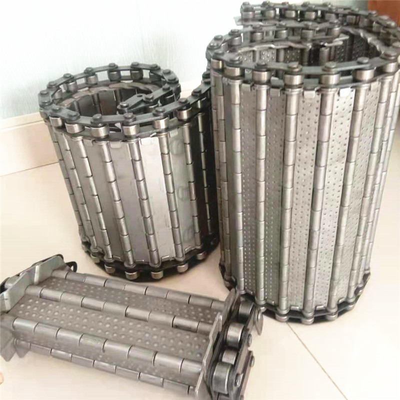 Galvanized Stainless Steel Plate Chain Conveyor Belt For Chip