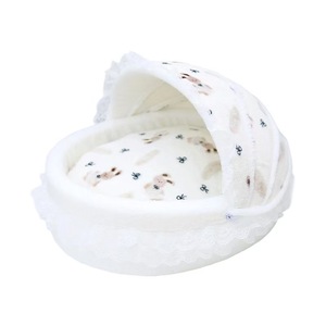 Coussin rond de luxe pour animaux de compagnie, amovible, lavable, écologique et durable pour chiens et chats - Product Image 1