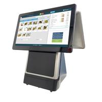 Caisse enregistreuse tactile tout-en-un à double écran 15,6 pouces, Android WIFI, imprimante thermique, écran tactile capacitif 10 points