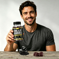 Complément alimentaire en gommes à l'enzyme de Shilajit pur de l'Himalaya, marque privée ODM/OEM, acide fulvique 85+ et oligo-éléments, améliore l'immunité pour adultes