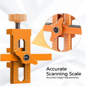 Outil de positionnement auxiliaire de précision de qualité industrielle pour quincaillerie d'armoires, OEM pour le travail du bois DIY, gabarit de montage de porte d'armoire fixe, outils à main - Product Image 6